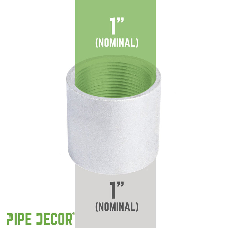 Acoplamiento comercial de acero galvanizado de 1 pulg.