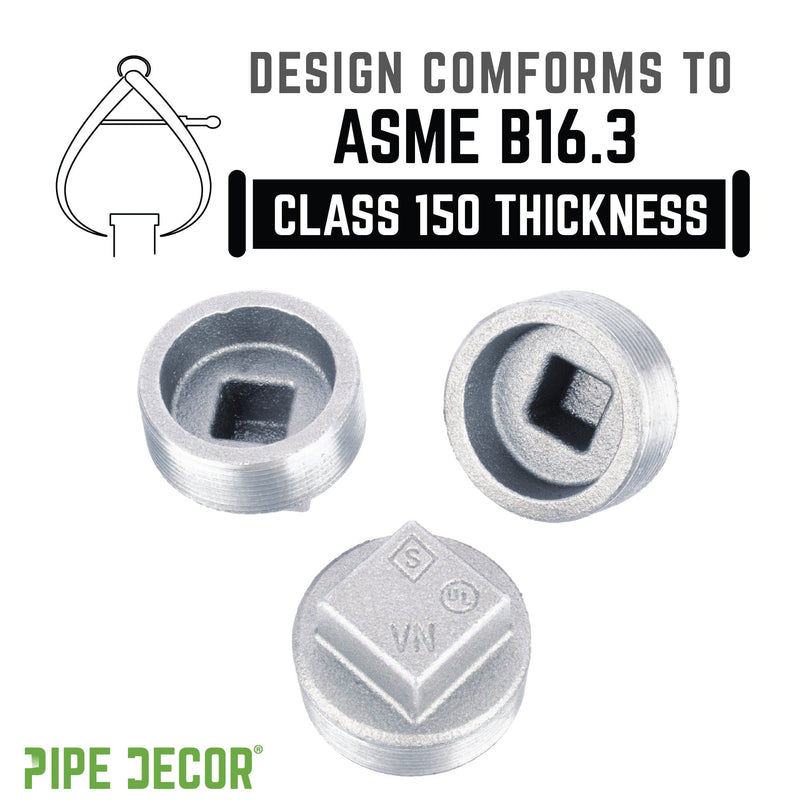 Tapón de hierro galvanizado de 2 pulg.