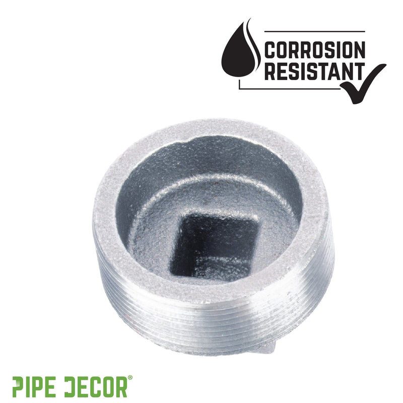 Tapón de hierro galvanizado de 2 pulg.