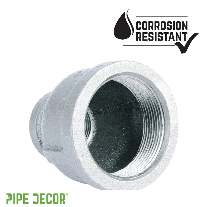 Acoplamiento reductor de hierro galvanizado de 1 1/2 pulg. x 3/4 pulg.