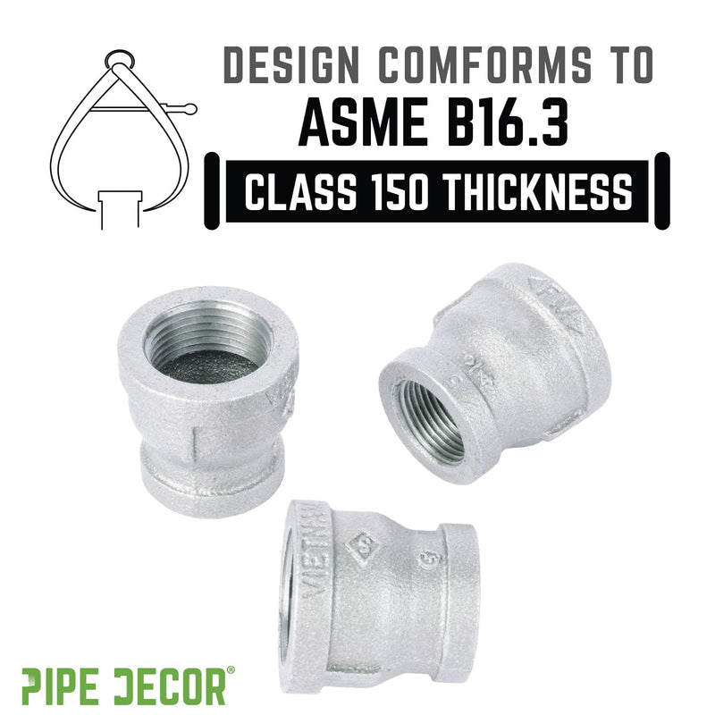 1 1/4 in. x 1 in. Galvanized Iron Reducing Coupling