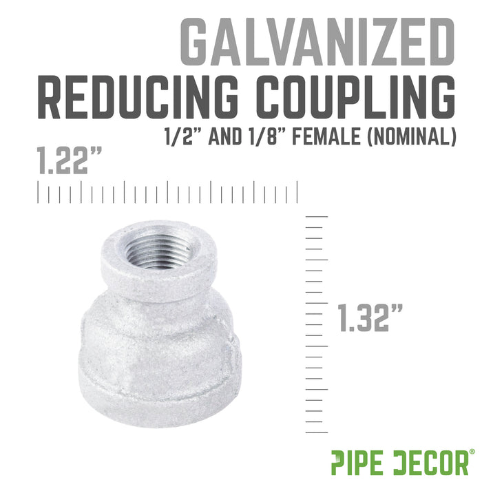 1/2 in. x 1/8 in. Galvanized Iron Reducing Coupling