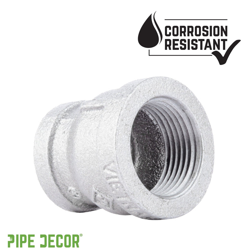 Acoplamiento reductor de hierro galvanizado de 3/4 pulg. x 1/2 pulg.