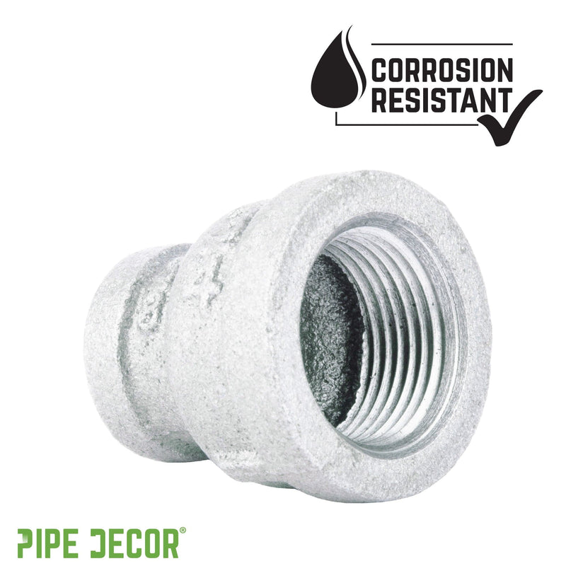 Acoplamiento reductor de hierro galvanizado de 3/4 pulg. x 3/8 pulg.