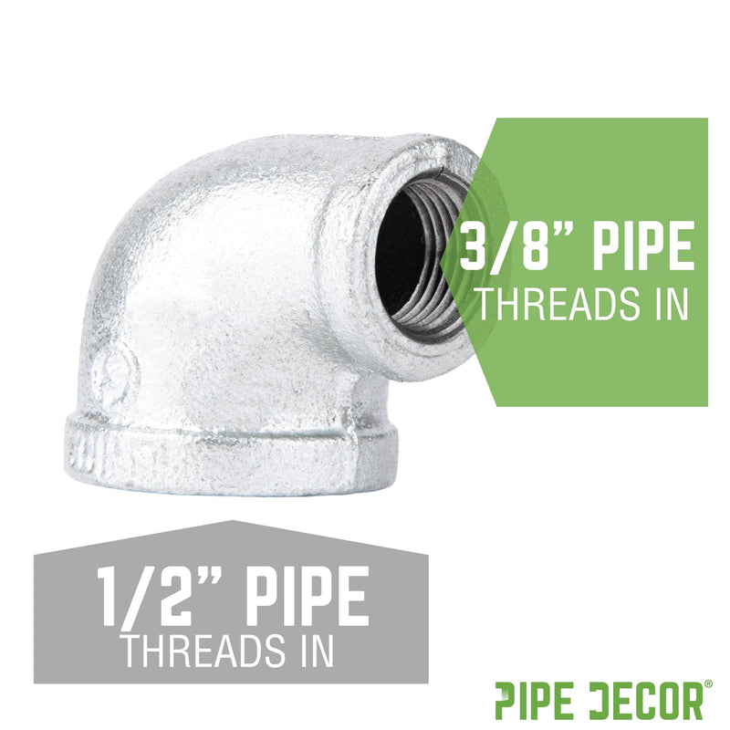 1/2 in. x 3/8 in. Galvanized Iron Reducing Elbow