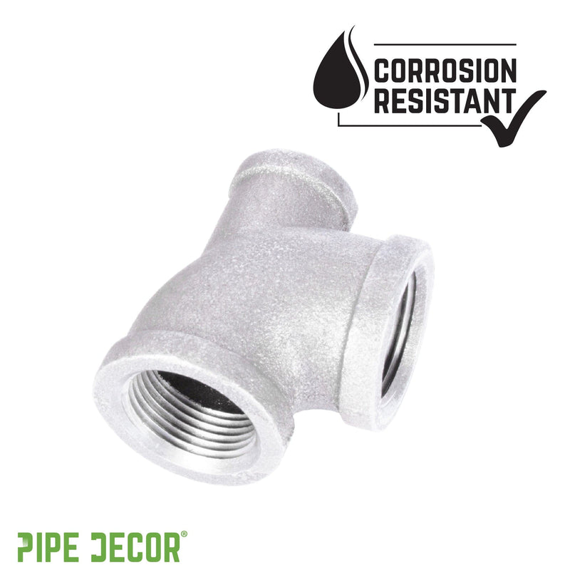 1 in. x 1/2 in. x 1 in. Galvanized Reducing Tee