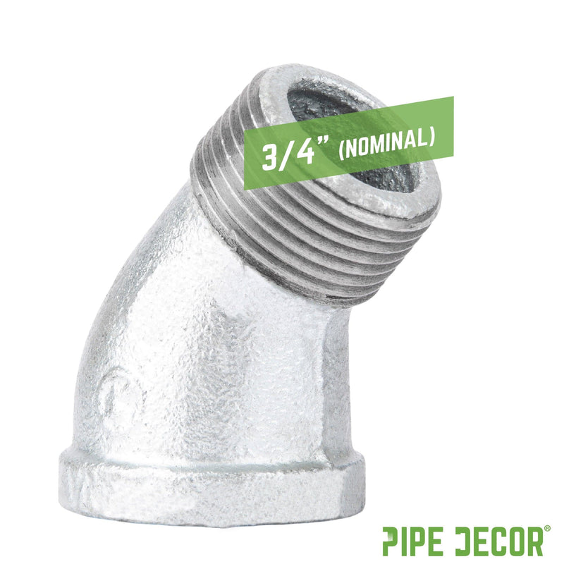 3/4 in. Galvanized Iron 45 Degree Street Elbow