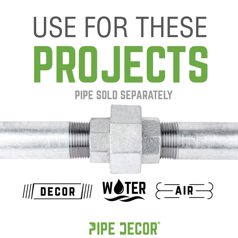 Unión de hierro galvanizado de 1 1/2 pulg.