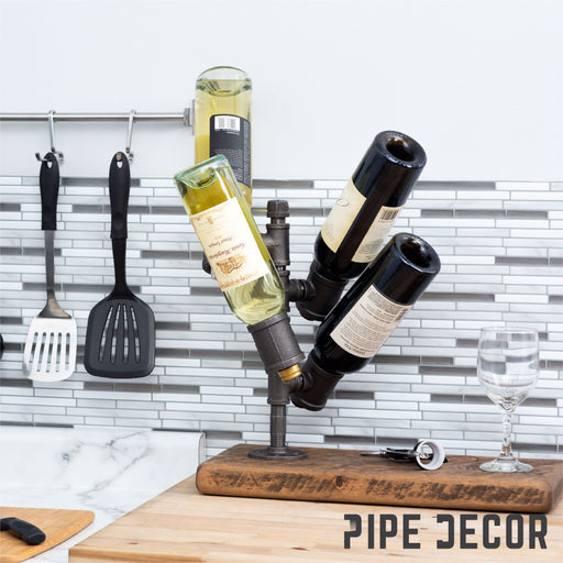Wine Holder By PIPE DECOR - Pipe Decor