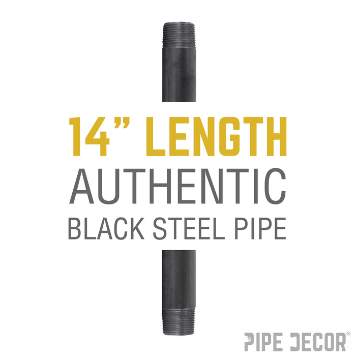 1 in. x 14 in. Black Pipe