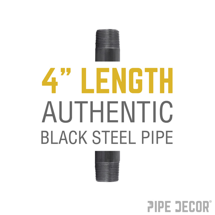1 in. x 4 in. Black Pipe