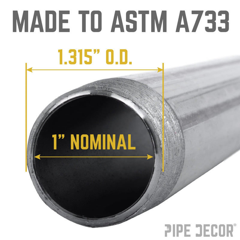 Tubo negro de 1 pulg. x 5 1/2 pulg.