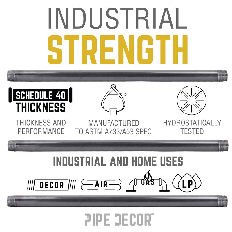 1 1/2 in. x 2 in. Black Pipe