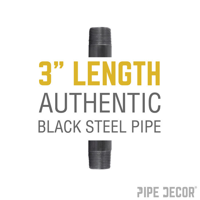 1 1/2 in. x 3 in. Black Pipe