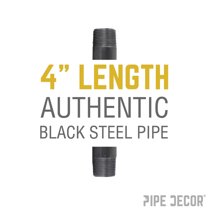 1 1/2 in. x 4 in. Black Pipe