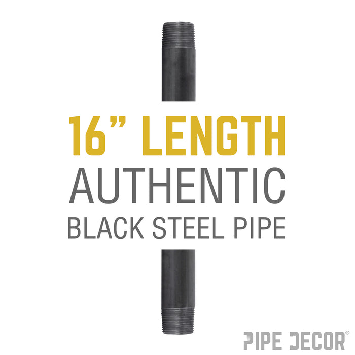 3/4 in. x 16 in. Black Pipe