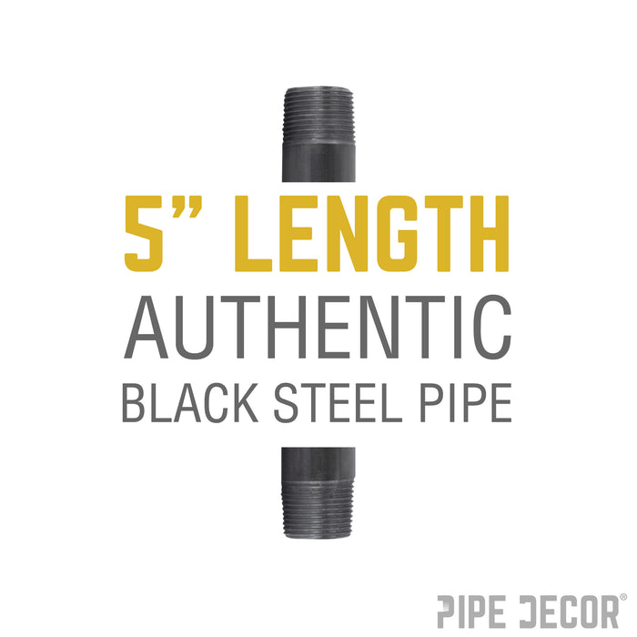3/8 in. x 5 in. Black Pipe