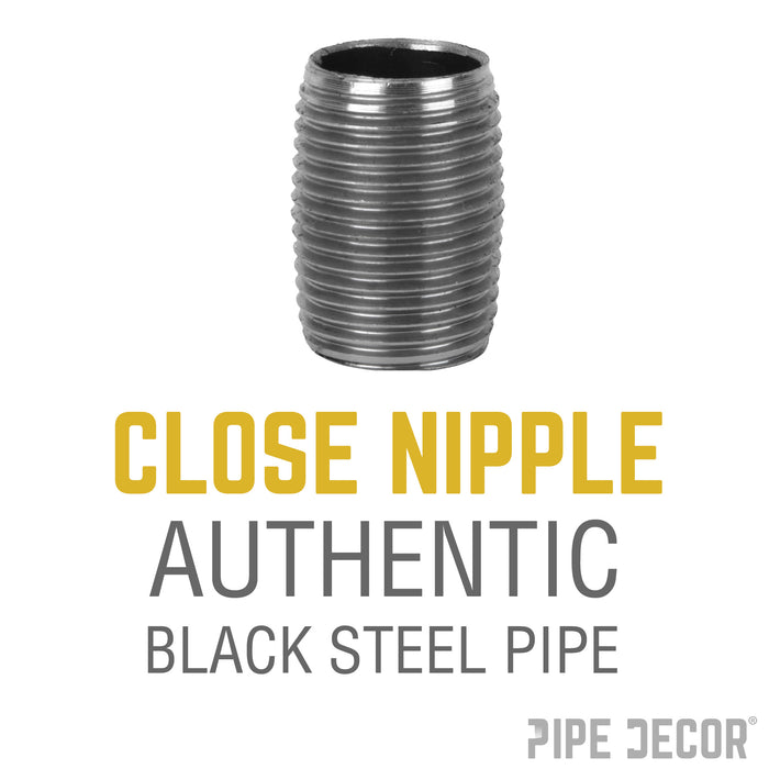 3/8 in. x Close Black Pipe