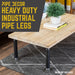 1 1/2 In. x 12 In. Round Flange Pipe Table Legs - 2 Pack- Pipe-Decor.com