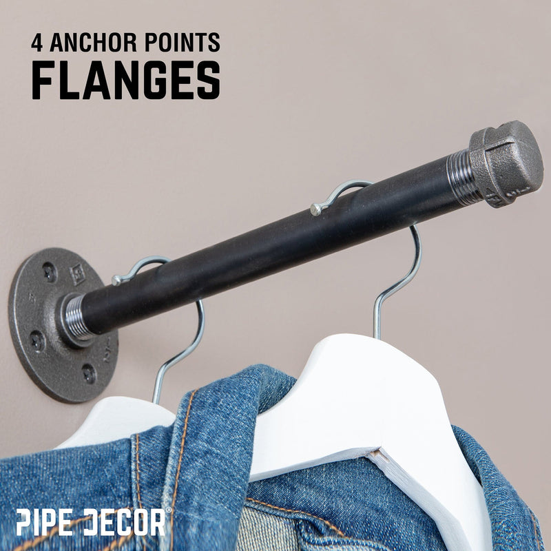 1/2 in. x 10 in. Clothing Hanging Bracket Kit, 4-Pack