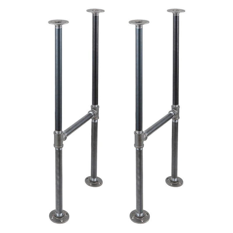 H-Leg Bar Height Pipe Table Legs (Set of 2) — PIPE DECOR H-Leg Bar Height Pipe Table Legs (Set of 2) — PIPE DECOR