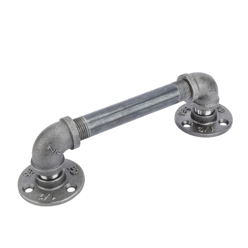 1/2 in. Barn Door Handle - Mini Flange - 9.875 L - Pipe Decor