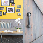 1/2 in. Barn Door Handle - Mini Flange - 9.875 L - Pipe Decor