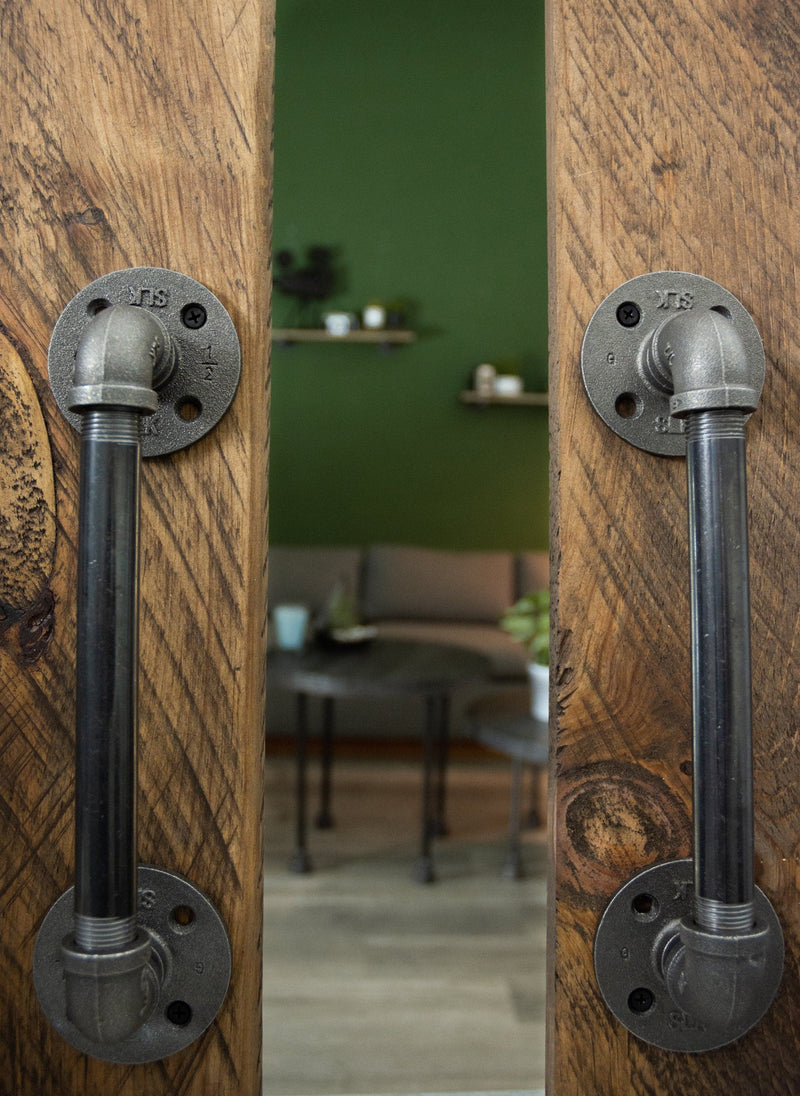 1/2 in. x 8 in. Barn Door Handle - 12.5 In L - Pipe Decor