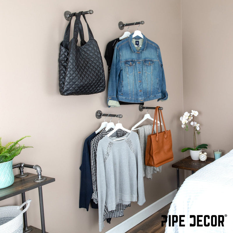 Kit de soportes para colgar ropa de 1/2 pulg. x 8 pulg., paquete de 4