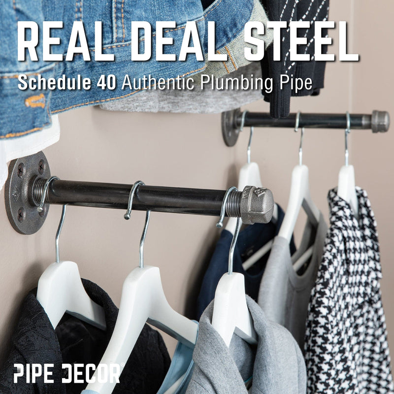 Kit de soportes para colgar ropa de 1/2 pulg. x 8 pulg., paquete de 4