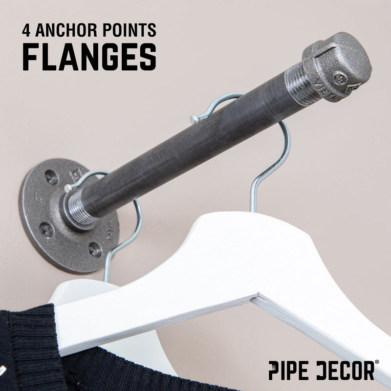 Kit de soportes para colgar ropa de 1/2 pulg. x 8 pulg., paquete de 4