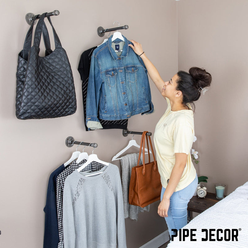 Kit de soportes para colgar ropa de 1/2 pulg. x 8 pulg., paquete de 4