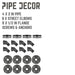 1/2 In X 2 In Double Flange Angled Bracket Kit, 4 Pack - Pipe Decor