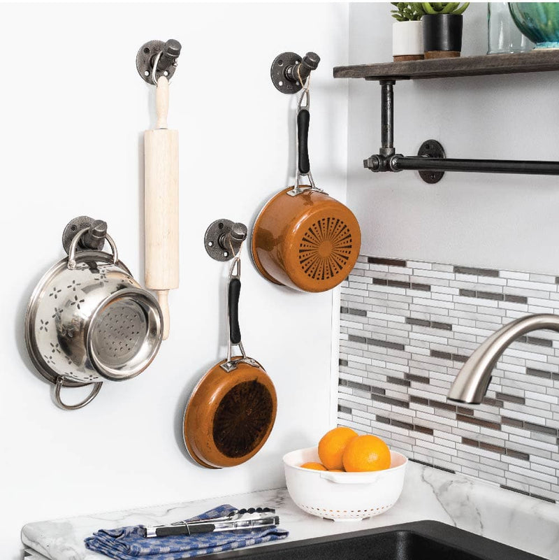 Wall Hook 4 Pack By PIPE DECOR - Pipe Decor