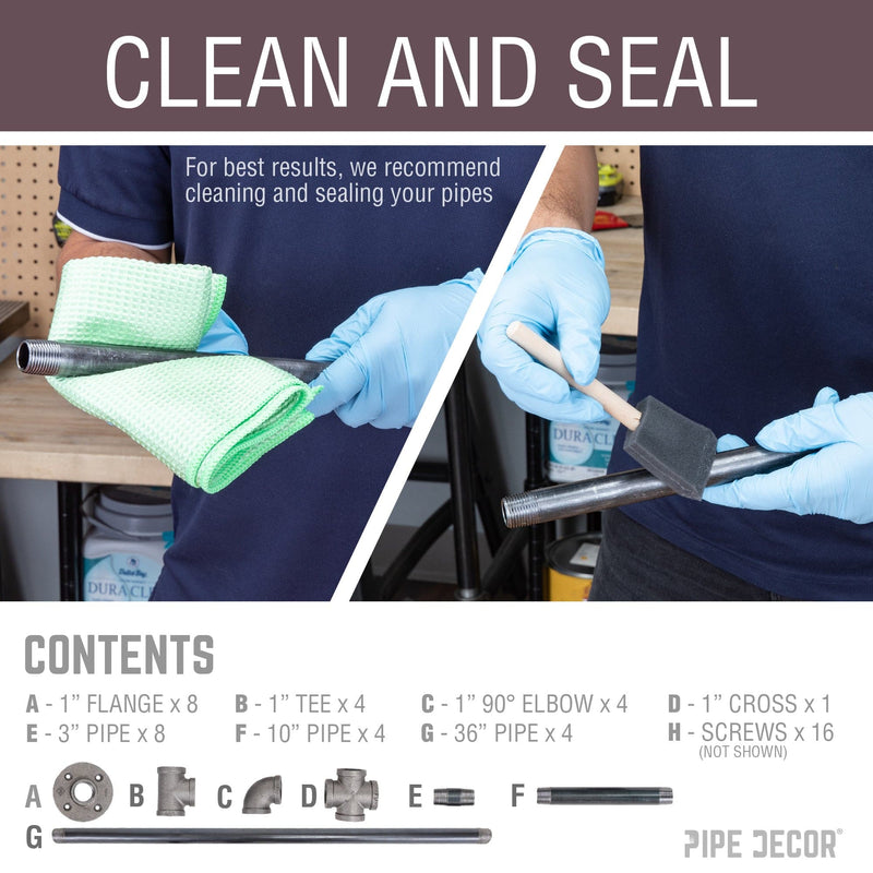 Black Jack Bar Height Pipe Table Legs