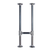 1 in. Heavy Duty H Round Flange Desk Support Leg - 1 Pack - Pipe-Decor.com