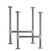 1 In. Heavy Duty H Round Flange Pipe Desk Legs - 2 Pack - Pipe-Decor.com
