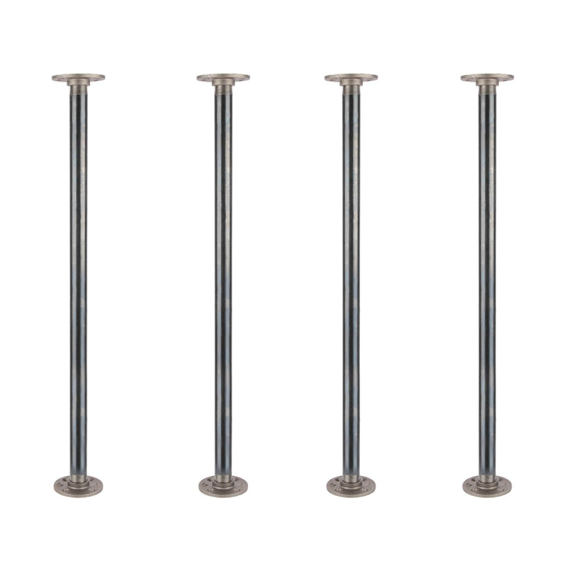 1 in. x 30 in. Round Flange Pipe Table Legs - 4 Pack