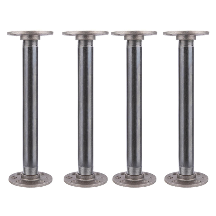 1 in. x 12 in. Round Flange Pipe Table Legs - 4 Pack