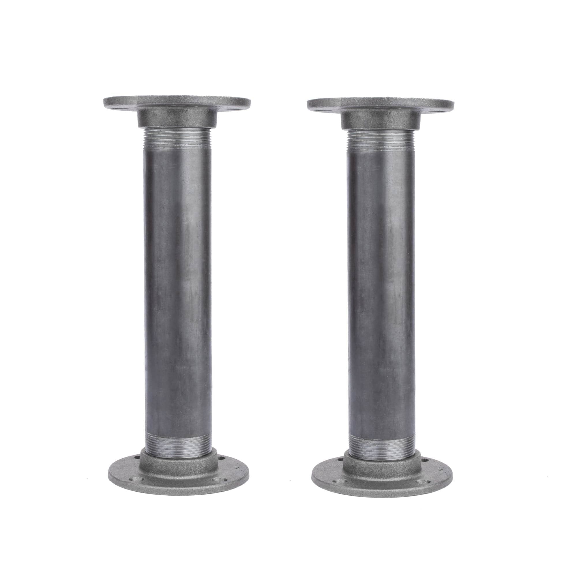 2 in. x 12 in. Round Flange Pipe Table Legs - 2 Pack — PIPE DECOR