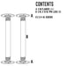 2 in. x 12 in. Round Flange Pipe Table Legs - 2 Pack - Pipe-Decor.com