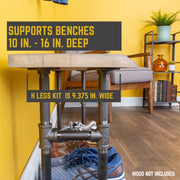 3/4 In H Round Flanges Pipe Kit for Bench Legs - Pipe-Decor.com