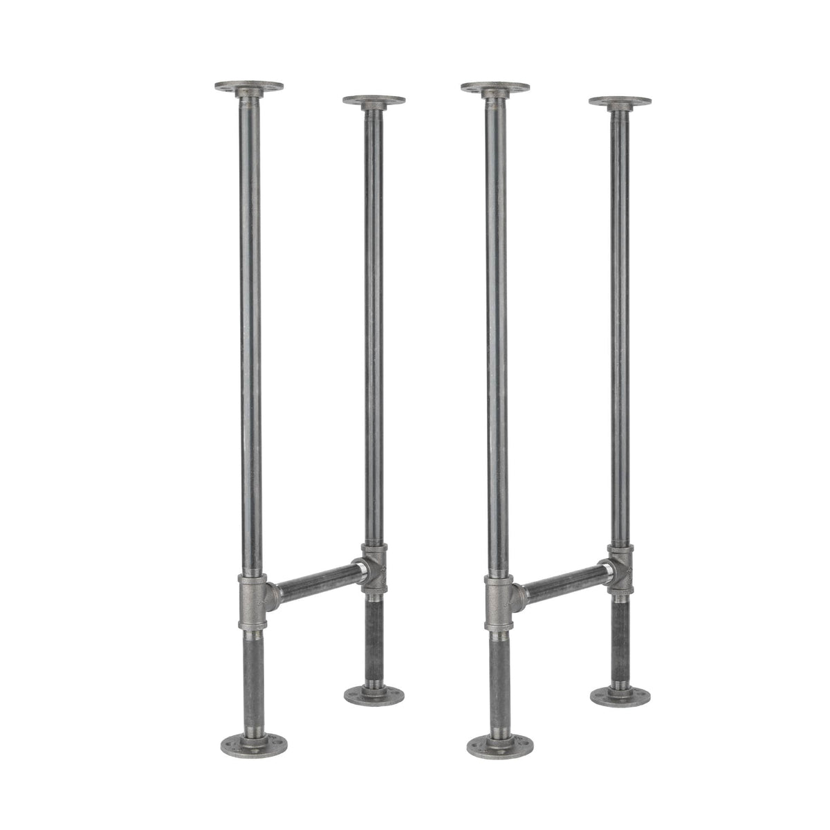 3/4 in. H Pipe Round Flange Console Table Legs-13.25 in. Wide — PIPE DECOR
