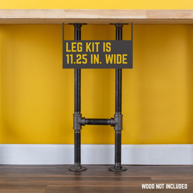 3/4 in. H Pipe Desk Legs - 1 Pack - Pipe-Decor.com