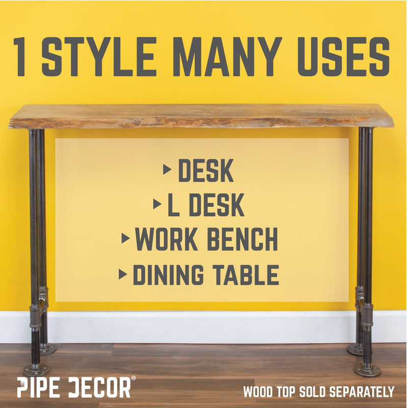 3/4 in. H Pipe Desk Main. Leg - 1 Leg