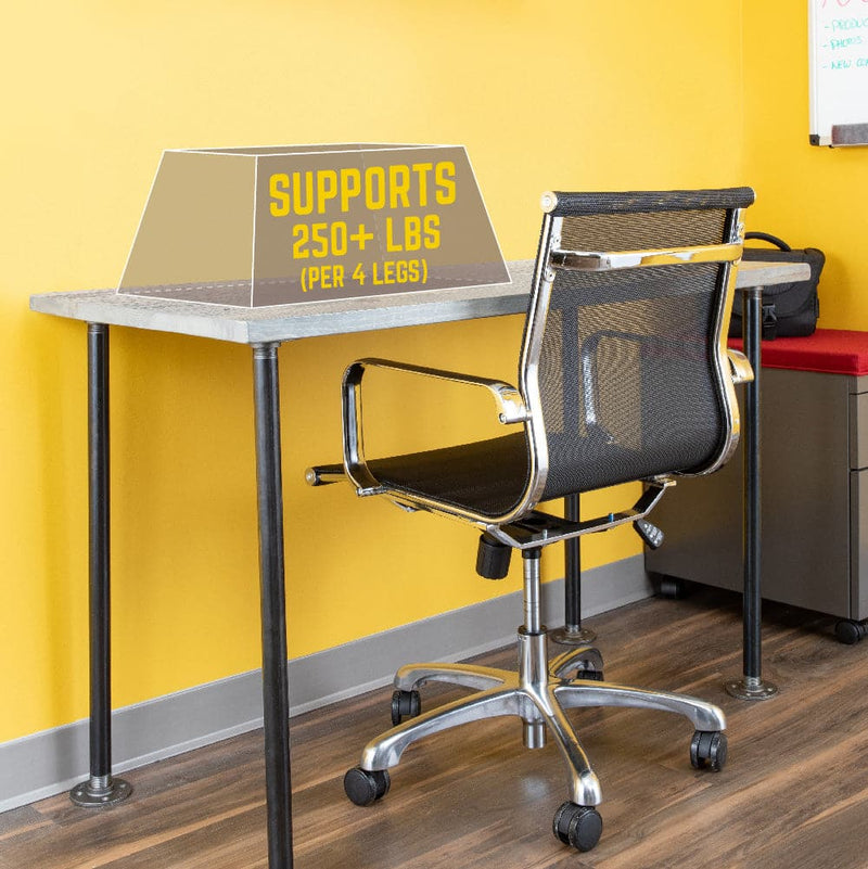 ¾ in. x 30 in. Round Flange Pipe Table Legs - 4 Pack