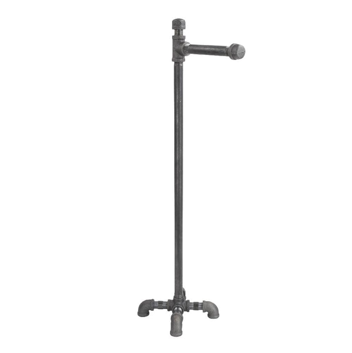 Black Freestanding Metal Toilet Paper Holder Stand