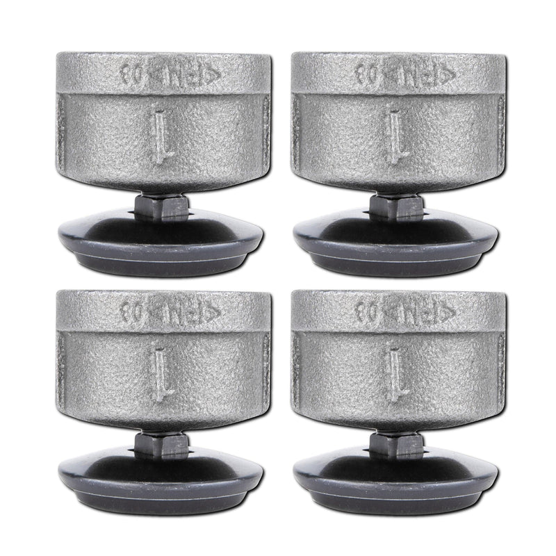 Furniture Leg Levelers for 1” Pipe Legs (4 Pack)