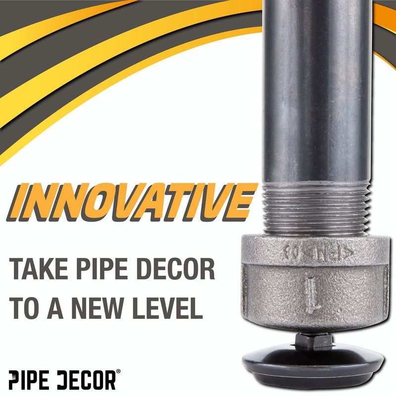 Furniture Leg Levelers for 1” Pipe Legs (4 Pack)