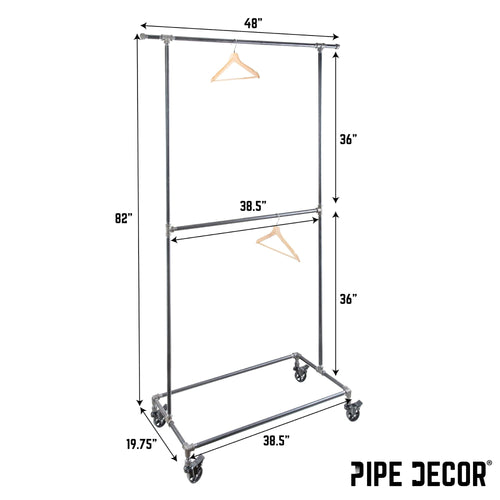 Pipe Clothes Hangers | PIPE DECOR | Pipe Clothing Rack, Wall Mounted